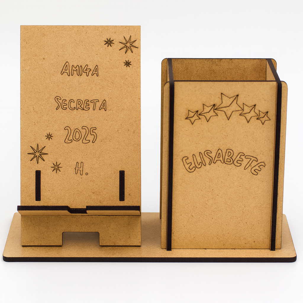 Conjunto Porta-Telemóvel e Porta-Canetas Personalizado