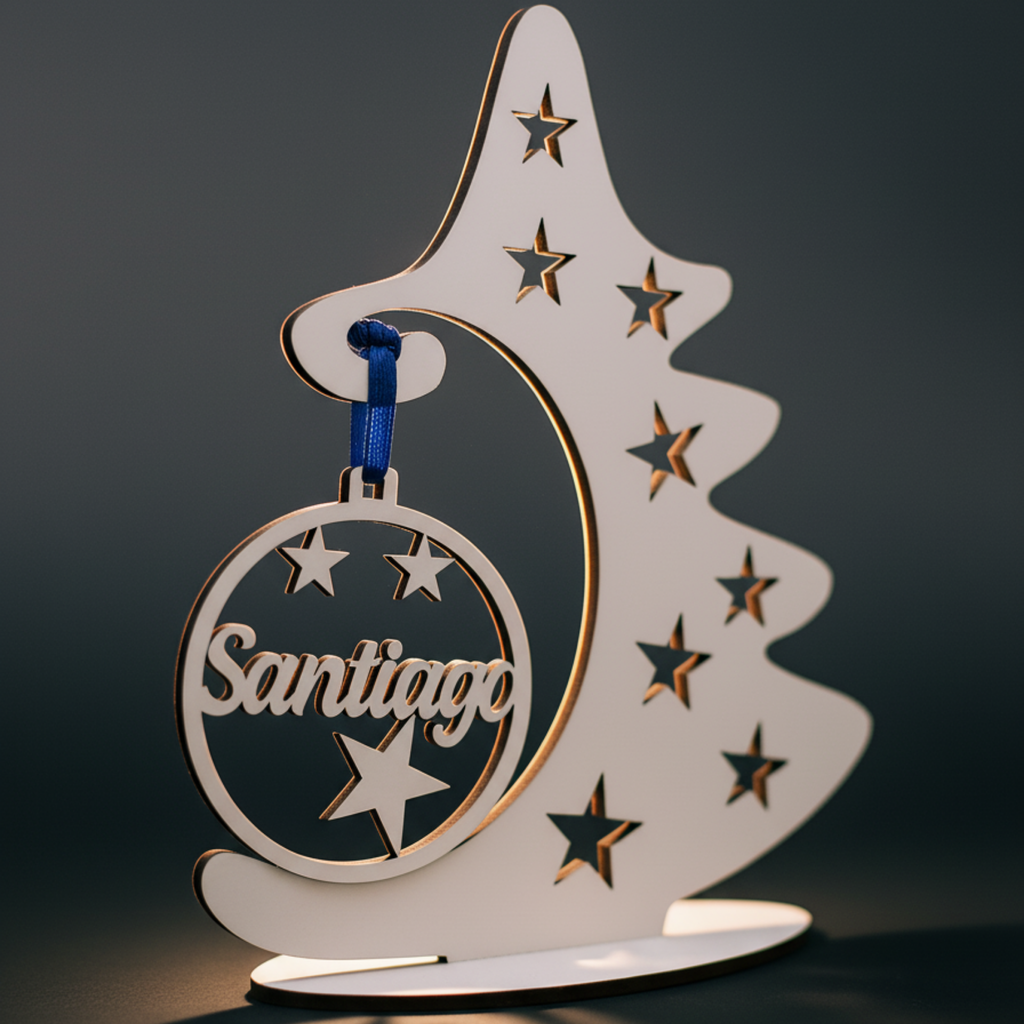 Árvore de Natal Personalizada em MDF com Nome