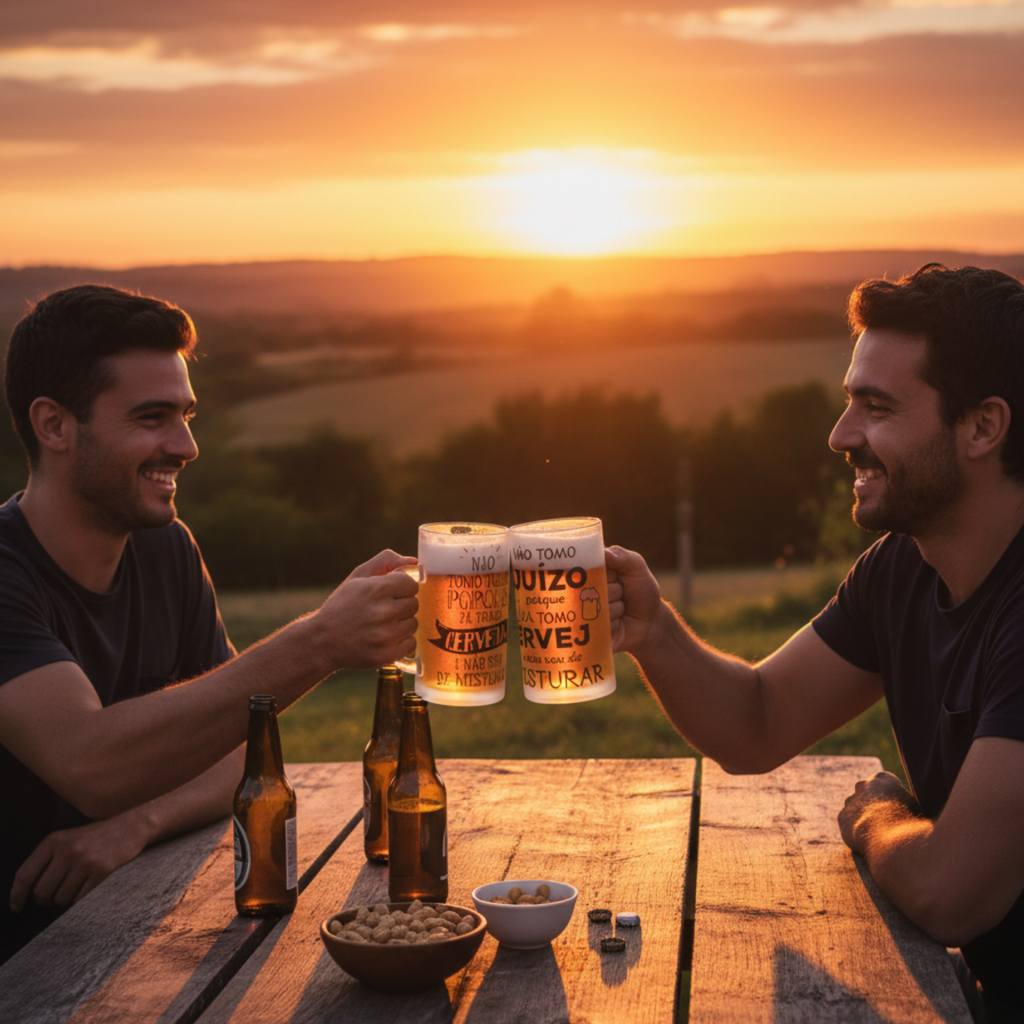 Caneca de Cerveja Personalizada com Frase Divertida
