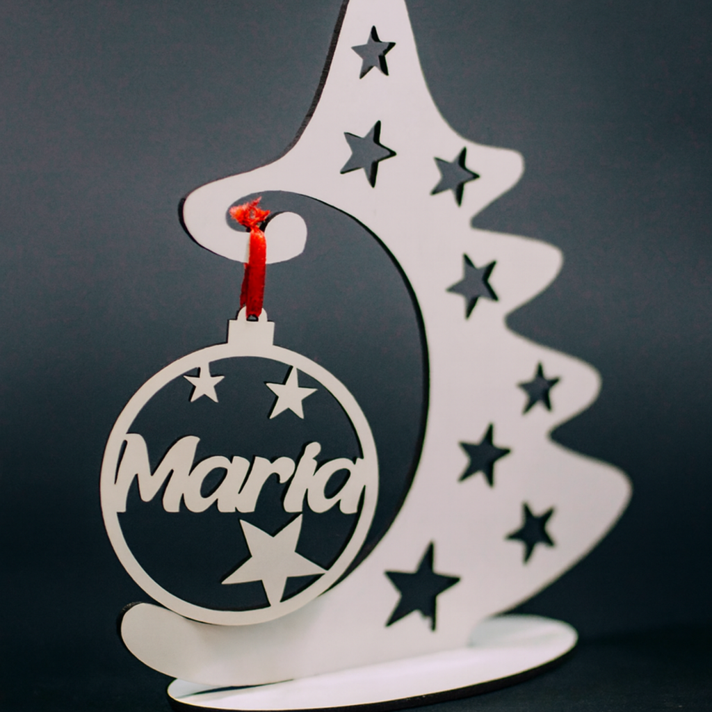 Árvore de Natal Personalizada em MDF com Nome