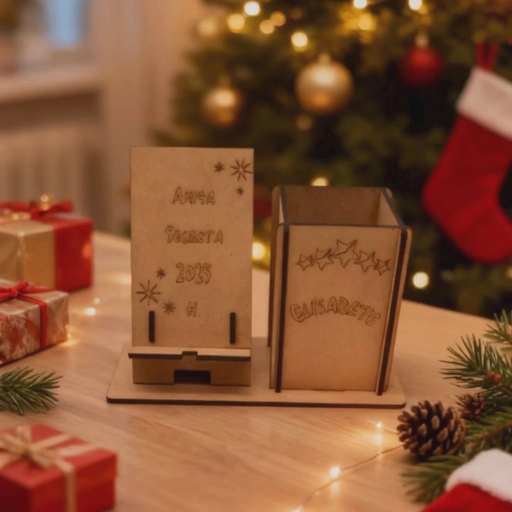 Conjunto Porta-Telemóvel e Porta-Canetas Personalizado