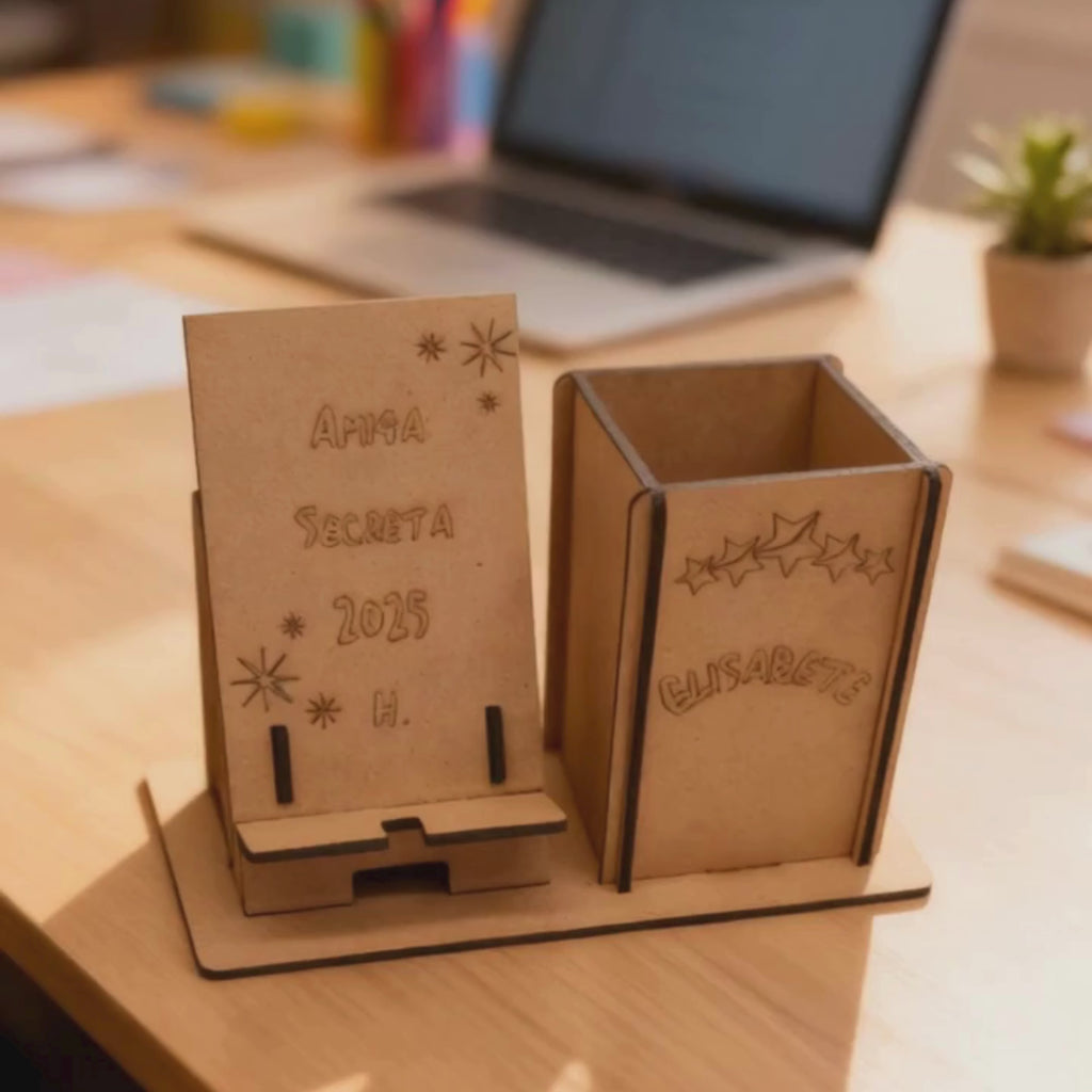 Conjunto Porta-Telemóvel e Porta-Canetas Personalizado